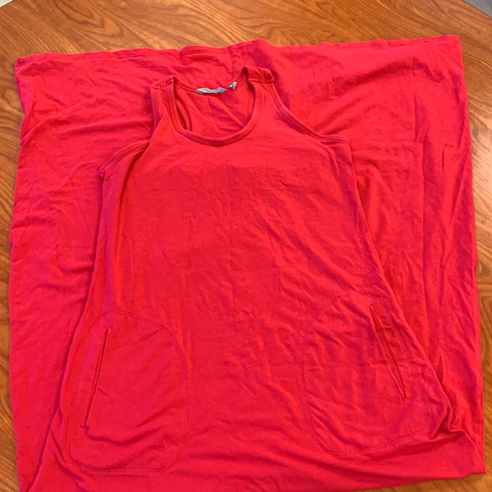 Athleta Racerback Tank Maxi Dress sz:M